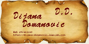 Dijana Domanović vizit kartica